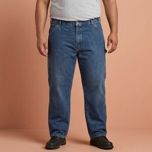 Wrangler Carpenter Jeans Men's 42x32 Blue Denim Workwear Made‎ in Mexico